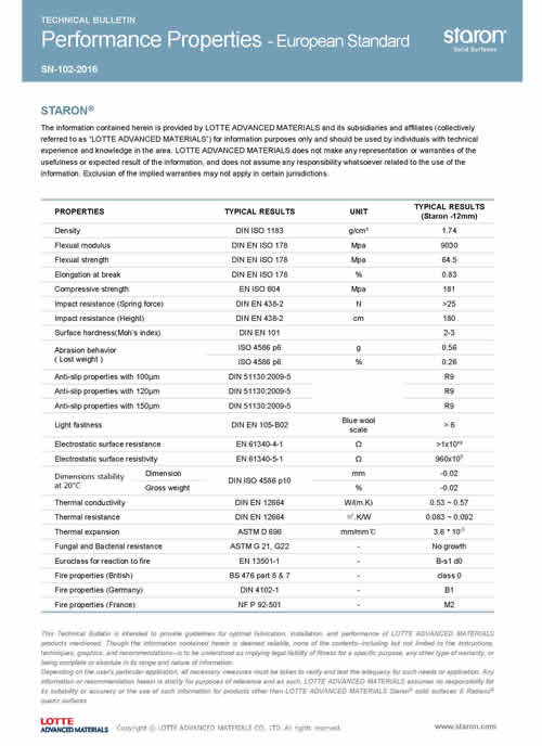 Staron Performance Properties