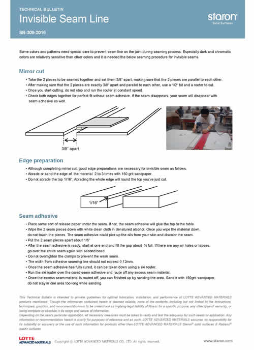 Staron Invisible Seam Line