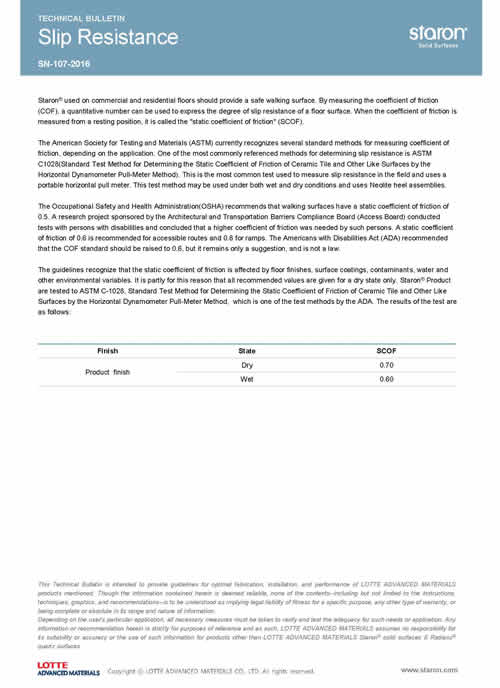 Staron Slip Resistance