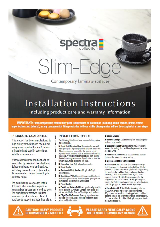 Spectra Slim Edge Installation Guide