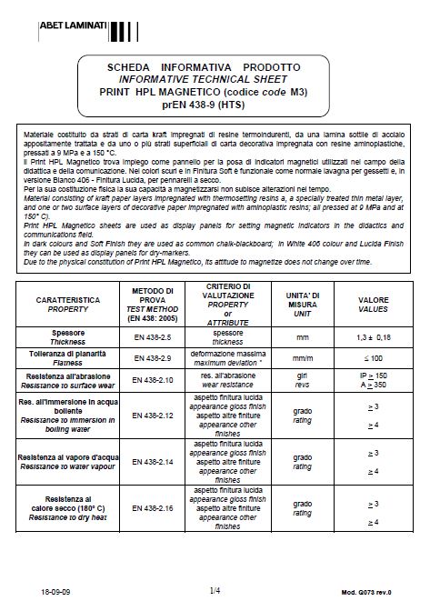 Abet Magnectico Data Sheet 