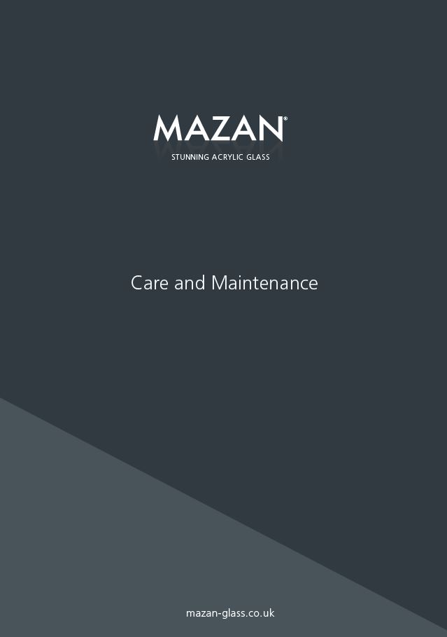 Mazan Care and Maintenance