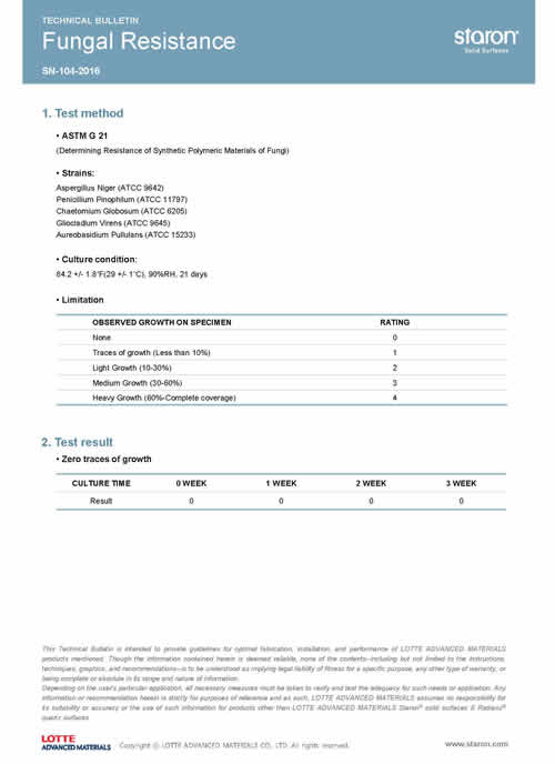 Staron Fungal Resistance