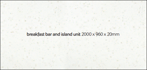 Breakfast bar and island unit - 2000 x 960 x 20mm